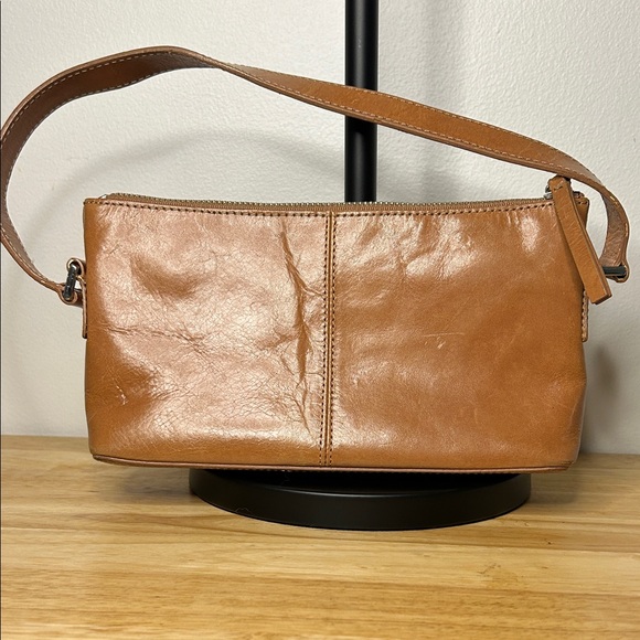 Banana Republic Caramel Leather Shoulder Bag - Picture 1 of 5